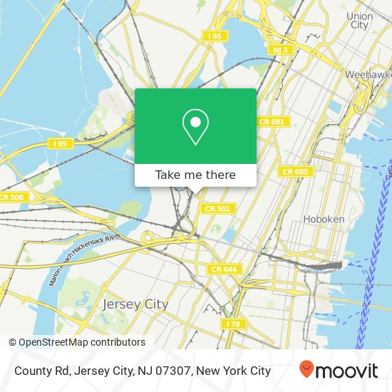 County Rd, Jersey City, NJ 07307 map
