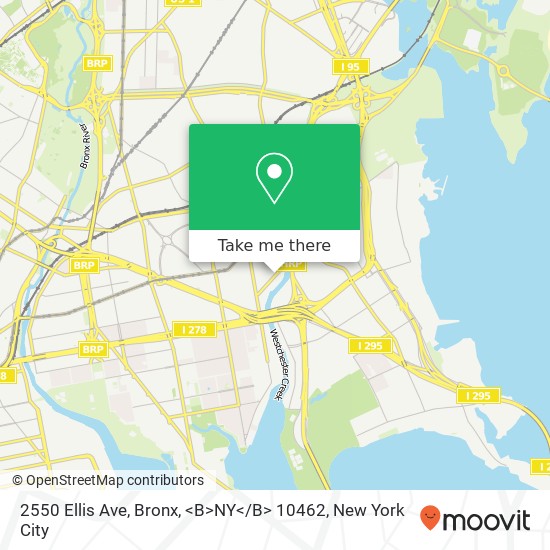 Mapa de 2550 Ellis Ave, Bronx, <B>NY< / B> 10462