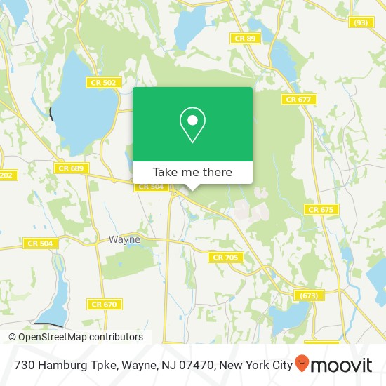 Mapa de 730 Hamburg Tpke, Wayne, NJ 07470