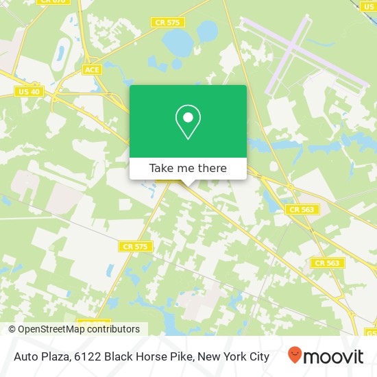 Mapa de Auto Plaza, 6122 Black Horse Pike