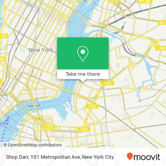 Mapa de Shop Darr, 101 Metropolitan Ave