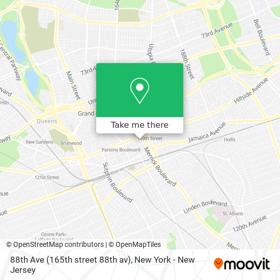 88th Ave (165th street 88th av) map
