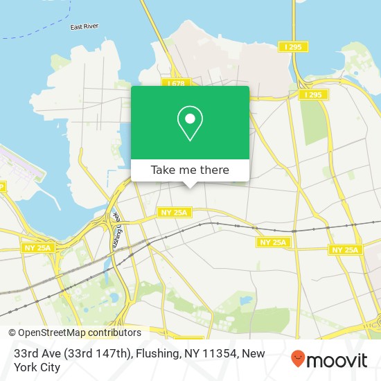 Mapa de 33rd Ave (33rd 147th), Flushing, NY 11354