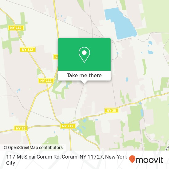 Mapa de 117 Mt Sinai Coram Rd, Coram, NY 11727