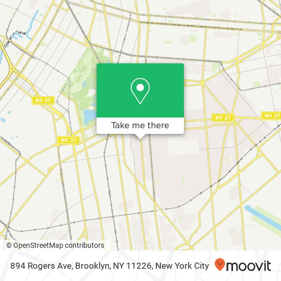 Mapa de 894 Rogers Ave, Brooklyn, NY 11226