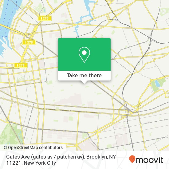 Gates Ave (gates av / patchen av), Brooklyn, NY 11221 map