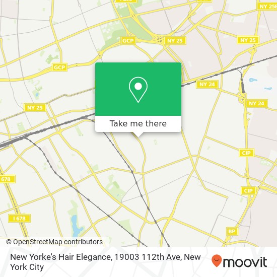 Mapa de New Yorke's Hair Elegance, 19003 112th Ave