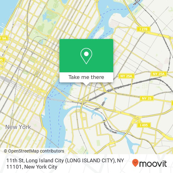 11th St, Long Island City (LONG ISLAND CITY), NY 11101 map