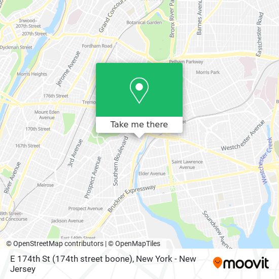 E 174th St (174th street boone) map