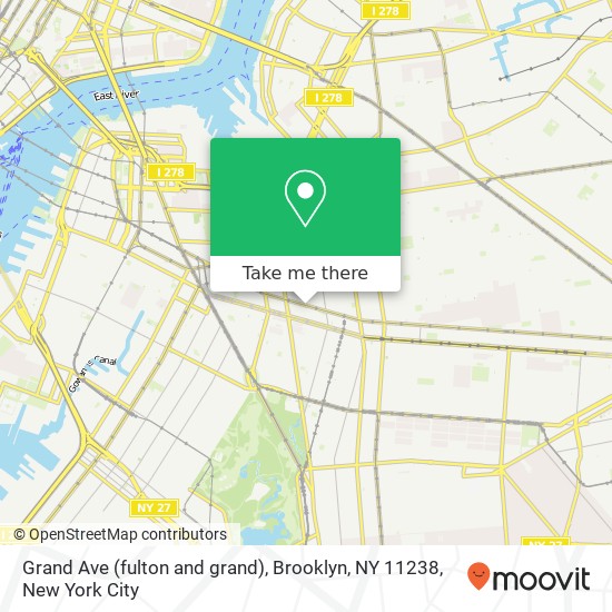 Mapa de Grand Ave (fulton and grand), Brooklyn, NY 11238