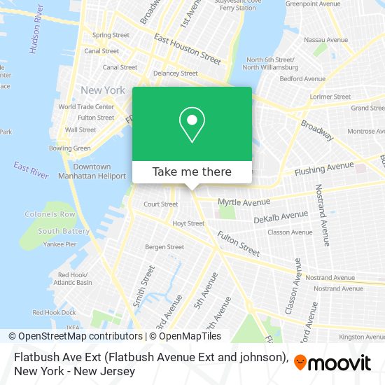 Mapa de Flatbush Ave Ext (Flatbush Avenue Ext and johnson)