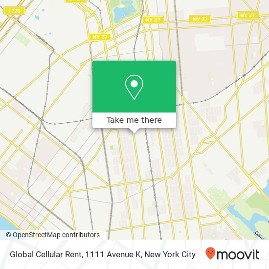 Mapa de Global Cellular Rent, 1111 Avenue K