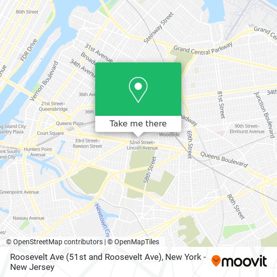 Roosevelt Ave (51st and Roosevelt Ave) map