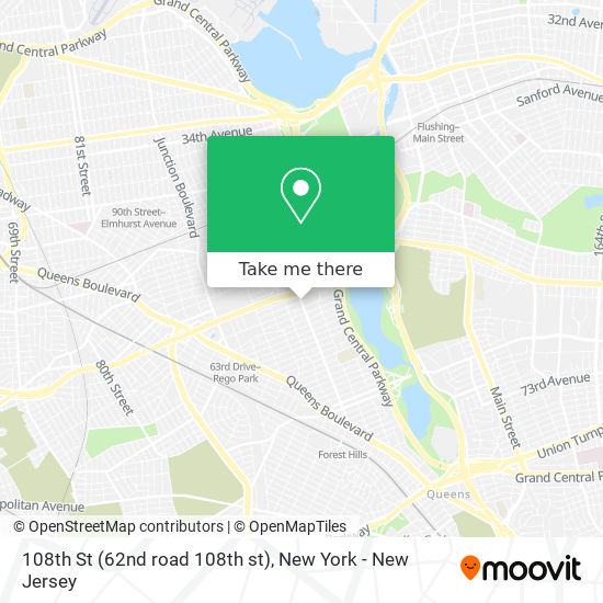 Mapa de 108th St (62nd road 108th st)