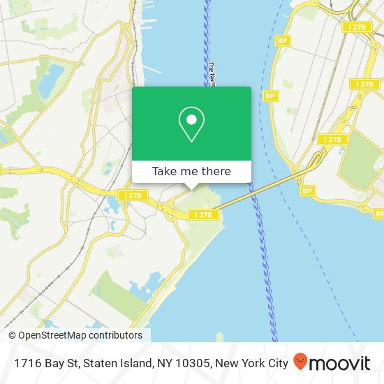 Mapa de 1716 Bay St, Staten Island, NY 10305