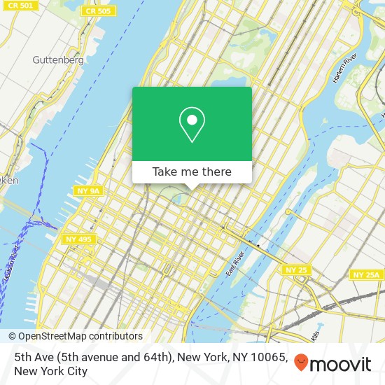 Mapa de 5th Ave (5th avenue and 64th), New York, NY 10065