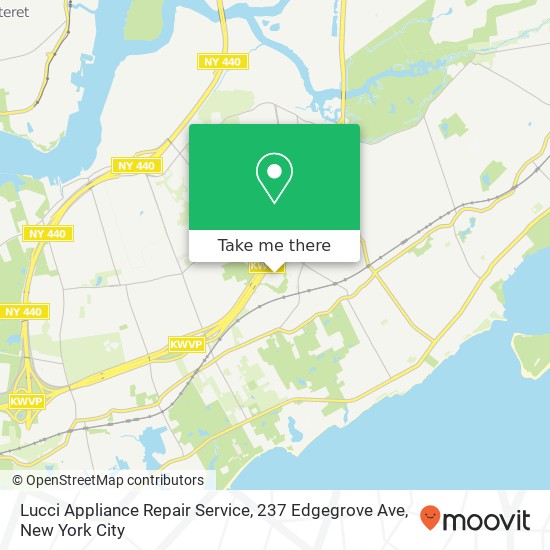 Mapa de Lucci Appliance Repair Service, 237 Edgegrove Ave