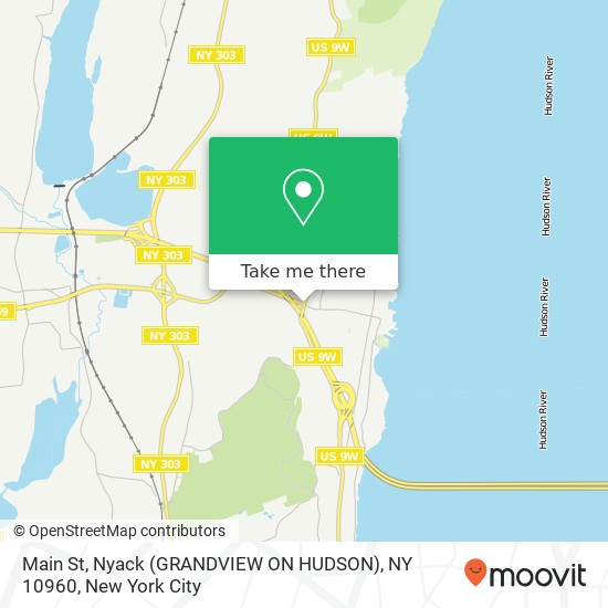 Main St, Nyack (GRANDVIEW ON HUDSON), NY 10960 map