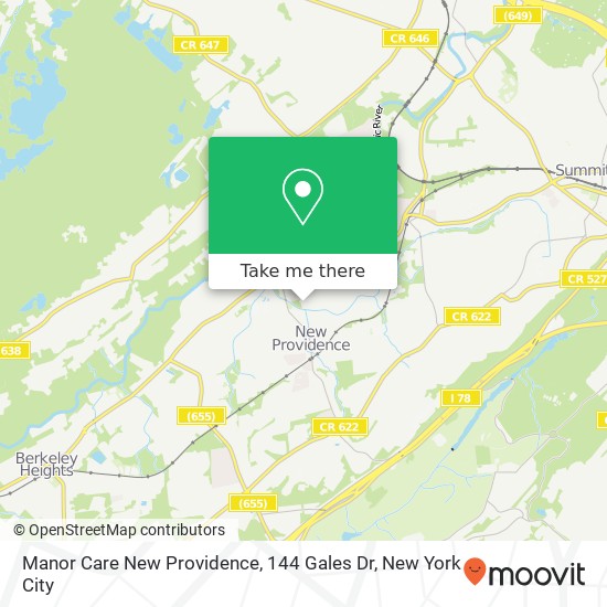 Mapa de Manor Care New Providence, 144 Gales Dr