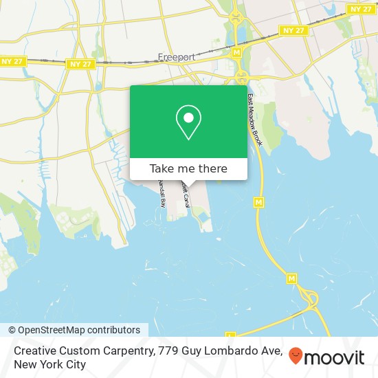 Mapa de Creative Custom Carpentry, 779 Guy Lombardo Ave