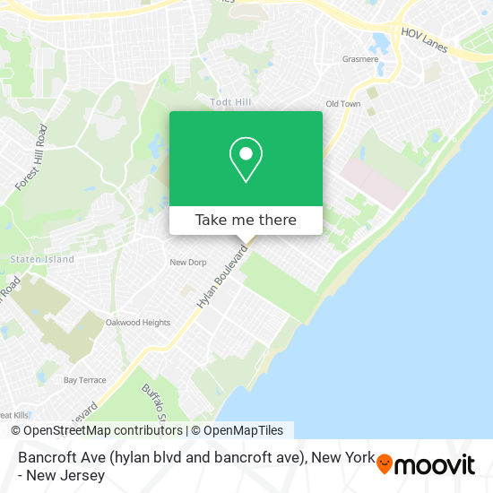 Bancroft Ave (hylan blvd and bancroft ave) map