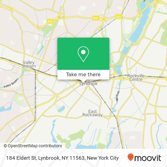 Mapa de 184 Eldert St, Lynbrook, NY 11563