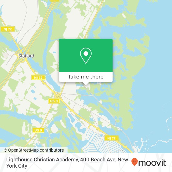 Lighthouse Christian Academy, 400 Beach Ave map