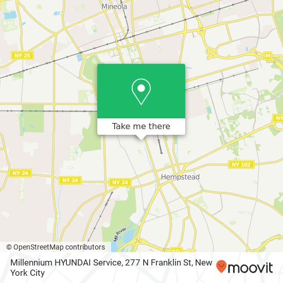 Mapa de Millennium HYUNDAI Service, 277 N Franklin St