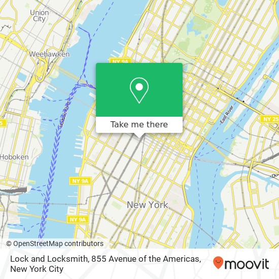 Lock and Locksmith, 855 Avenue of the Americas map