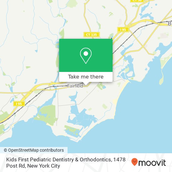Mapa de Kids First Pediatric Dentistry & Orthodontics, 1478 Post Rd