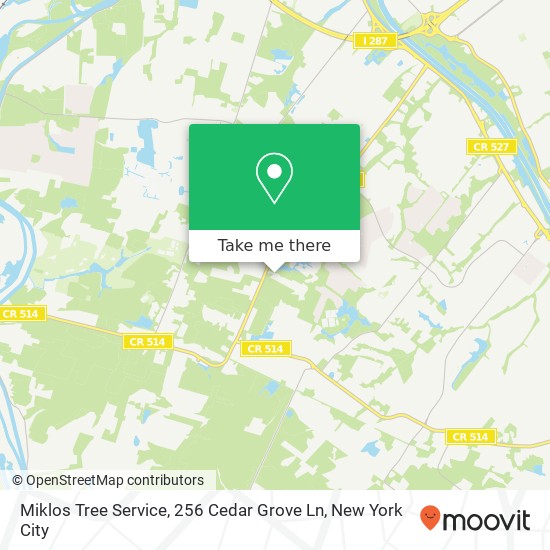 Mapa de Miklos Tree Service, 256 Cedar Grove Ln