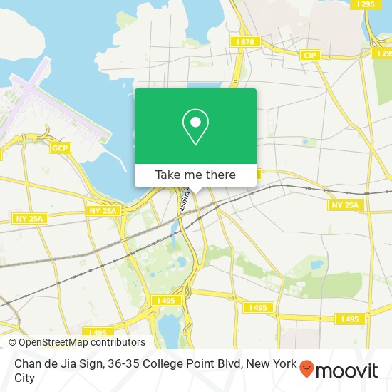 Chan de Jia Sign, 36-35 College Point Blvd map