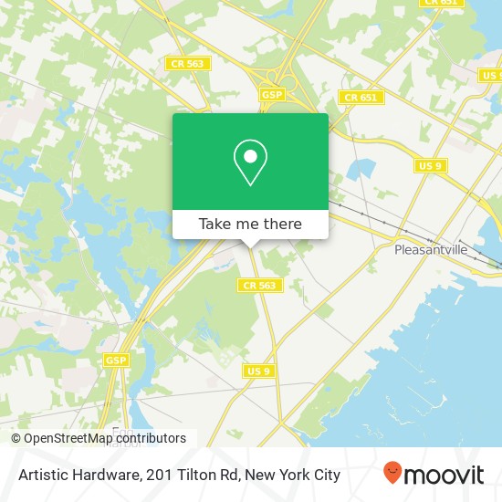 Mapa de Artistic Hardware, 201 Tilton Rd