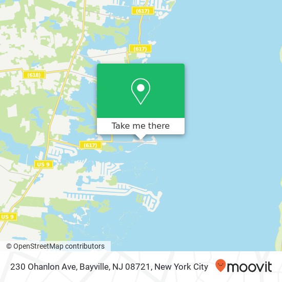 Mapa de 230 Ohanlon Ave, Bayville, NJ 08721