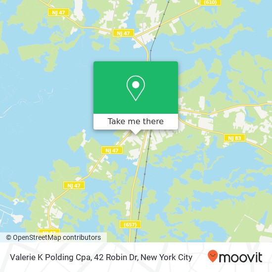 Mapa de Valerie K Polding Cpa, 42 Robin Dr