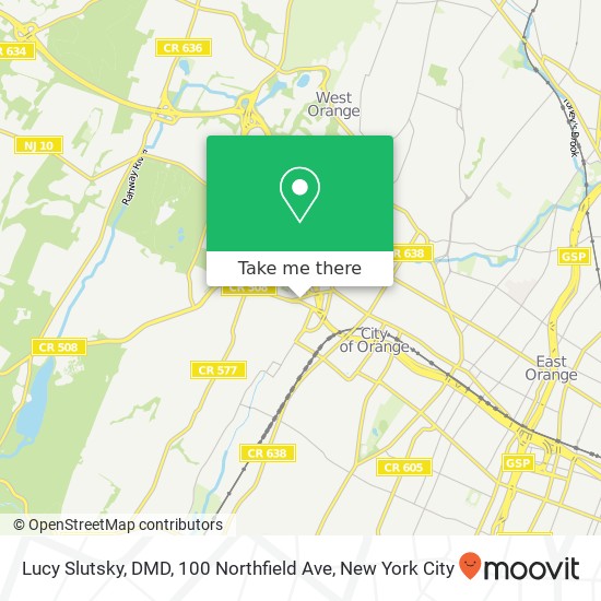 Lucy Slutsky, DMD, 100 Northfield Ave map