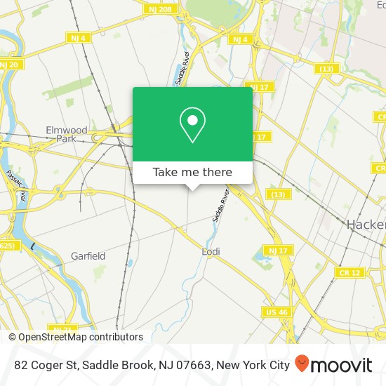 82 Coger St, Saddle Brook, NJ 07663 map
