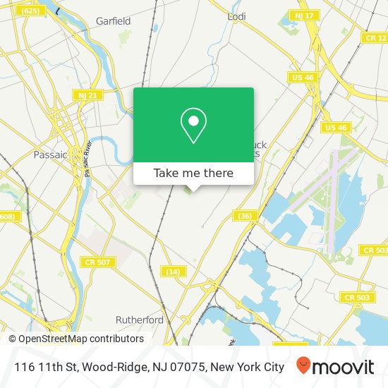 116 11th St, Wood-Ridge, NJ 07075 map