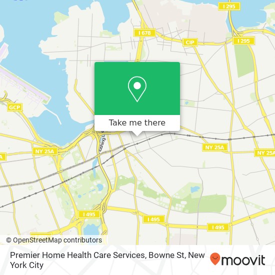 Mapa de Premier Home Health Care Services, Bowne St