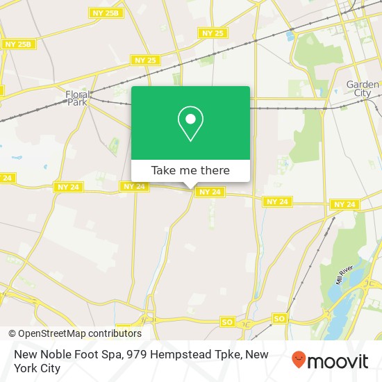 New Noble Foot Spa, 979 Hempstead Tpke map