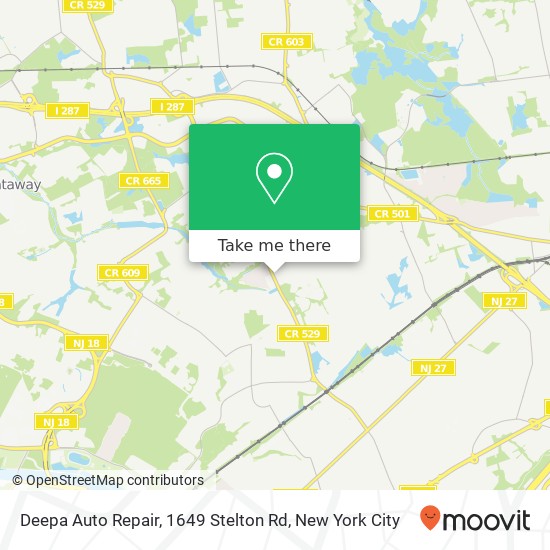 Mapa de Deepa Auto Repair, 1649 Stelton Rd