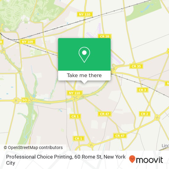 Professional Choice Printing, 60 Rome St map