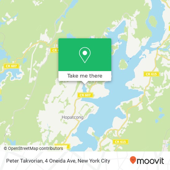 Mapa de Peter Takvorian, 4 Oneida Ave