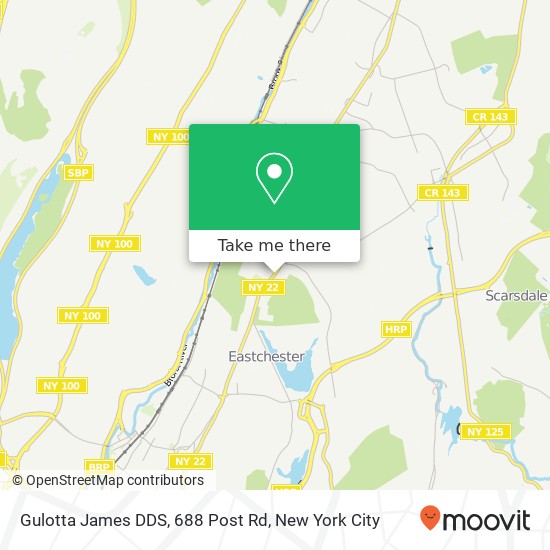 Gulotta James DDS, 688 Post Rd map