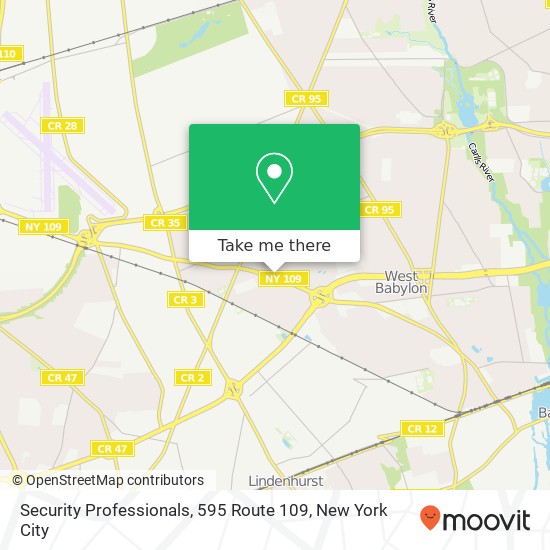 Mapa de Security Professionals, 595 Route 109