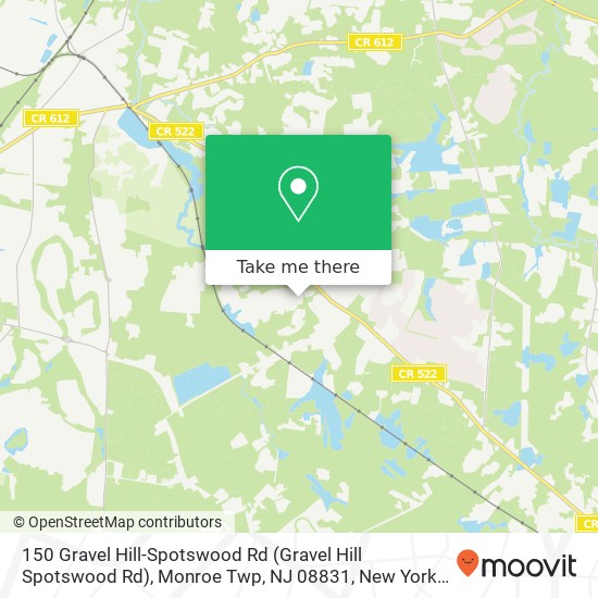 150 Gravel Hill-Spotswood Rd (Gravel Hill Spotswood Rd), Monroe Twp, NJ 08831 map