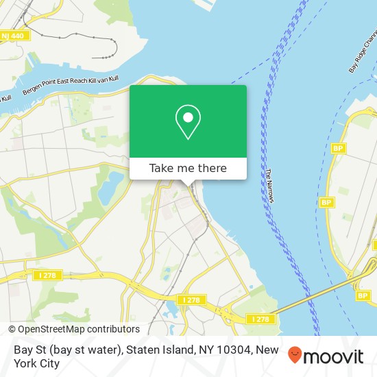 Mapa de Bay St (bay st water), Staten Island, NY 10304