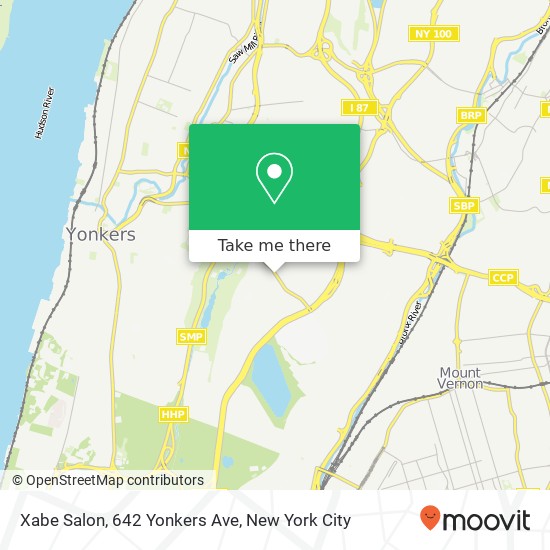 Mapa de Xabe Salon, 642 Yonkers Ave