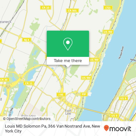 Mapa de Louis MD Solomon Pa, 366 Van Nostrand Ave