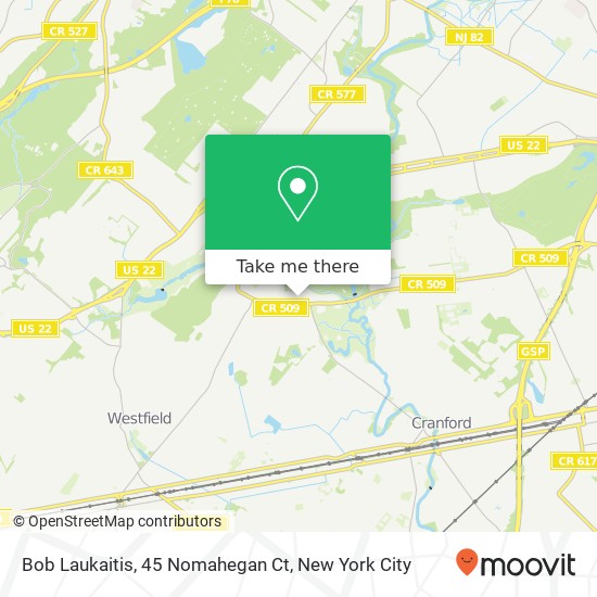 Mapa de Bob Laukaitis, 45 Nomahegan Ct